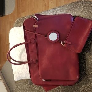 Vintage dark red Wilson Leather attache